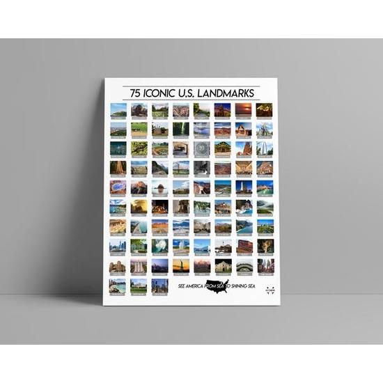 Scratch-Off Poster - Iconic US Landmarks - Gift & Gather