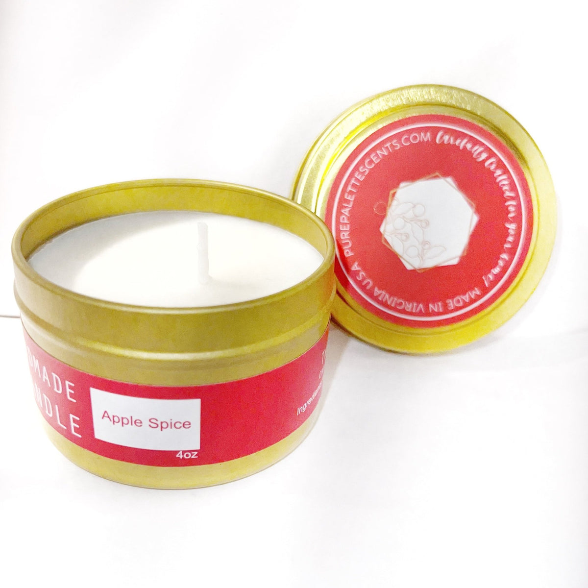 Soy Candle - 4oz Tin - Apple Spice - Gift & Gather