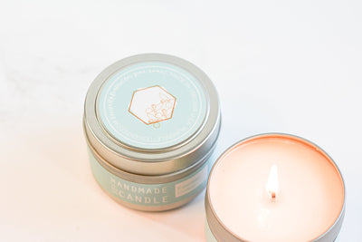 Soy Candle - 4oz Tin - Egyptian Cotton - Gift & Gather