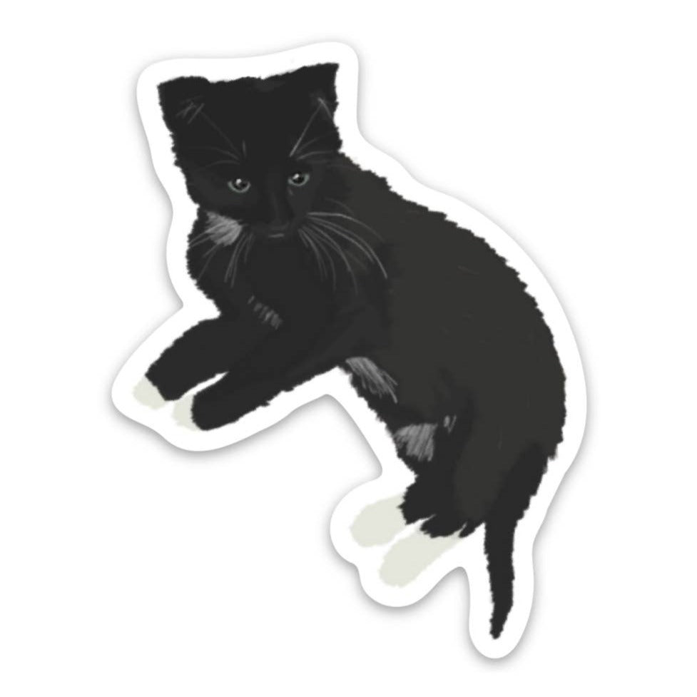 Sticker - Black Cat Kitten - Gift & Gather