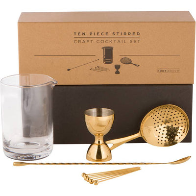 Stirred Cocktail 10 Piece Set - Gold - Gift & Gather