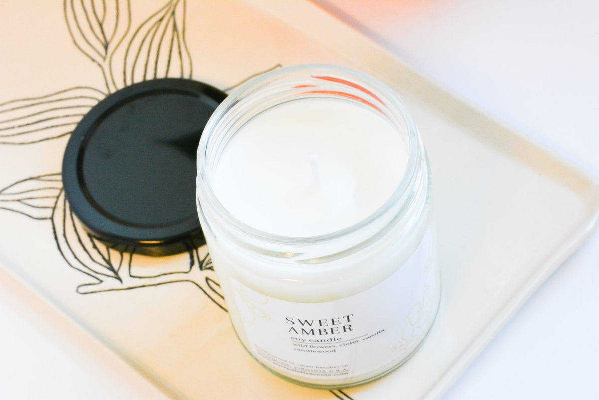 Sweet Amber Soy Candle - Gift & Gather