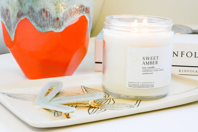 Sweet Amber Soy Candle - Gift & Gather