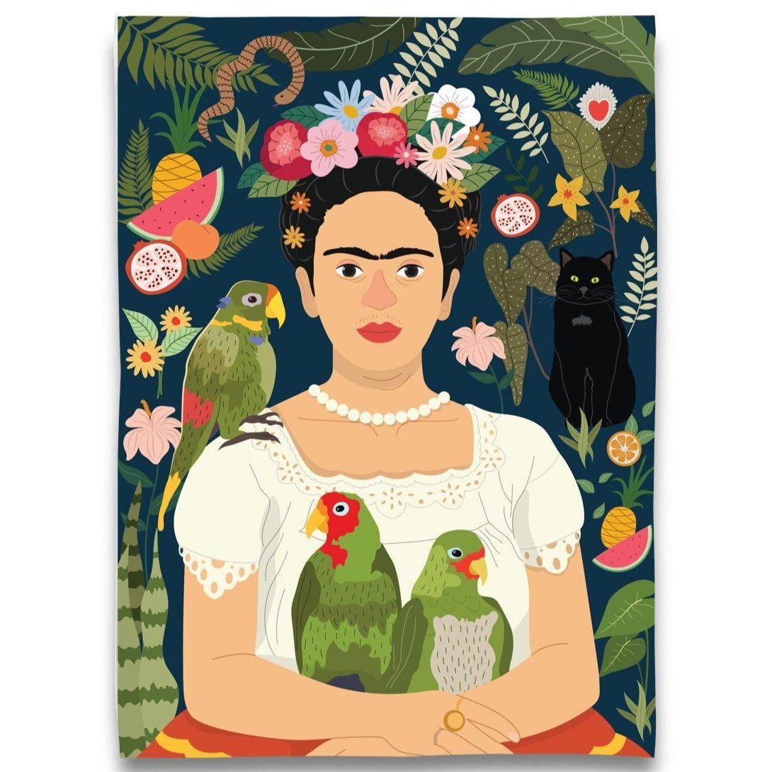 Tea Towel - Frida & Her Parrots - Gift & Gather