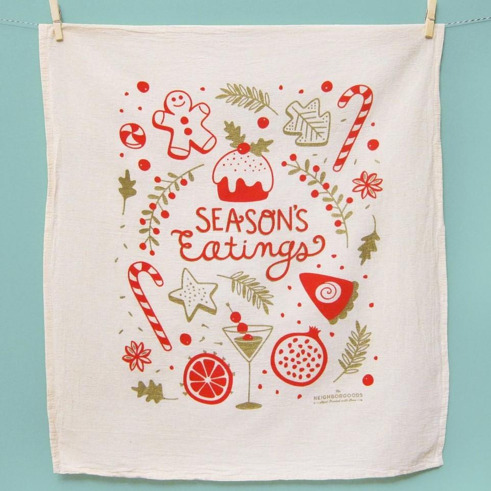 Tea Towel - Season's Eatings - Gift & Gather