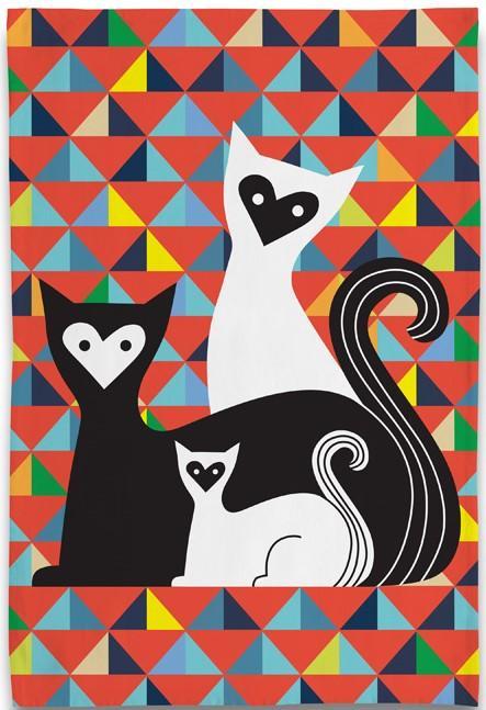 Tea Towel - Trio Cat - Gift & Gather