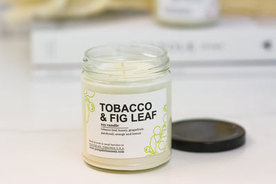 Tobacco & Fig Leaf Soy Candle - Gift & Gather