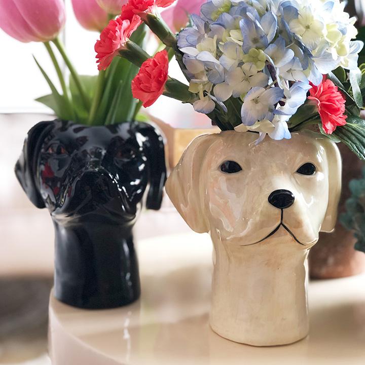 Vase/Pencil Holder - Black Labrador - Gift & Gather