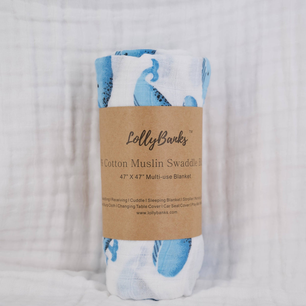 Whale, Whale, Whale Baby Swaddle Blanket - Gift & Gather