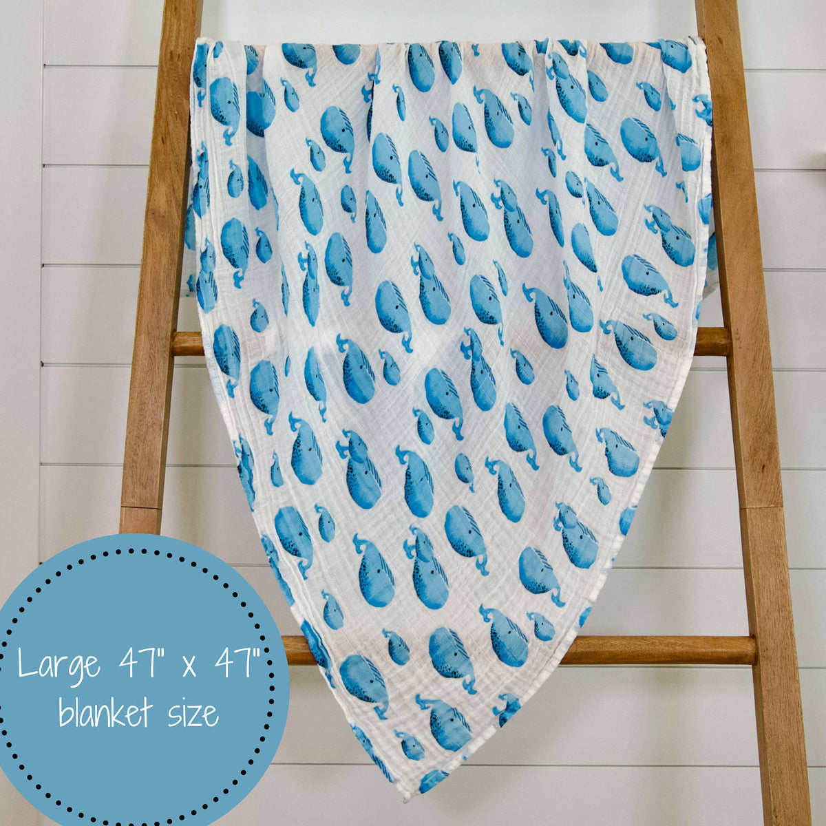 Whale, Whale, Whale Baby Swaddle Blanket - Gift & Gather