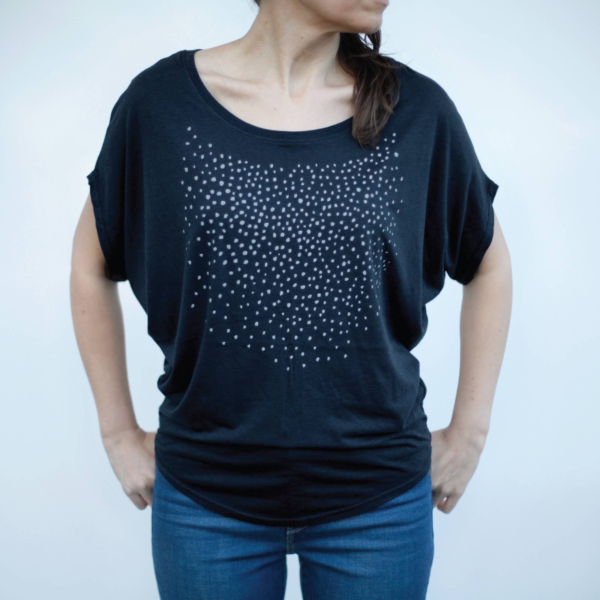 Women's Shirt - Meteor Shower - Black - Gift & Gather