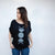 Women's Top - Moon Phases - Dolman Sleeve, Loose Fit - Black - Gift & Gather