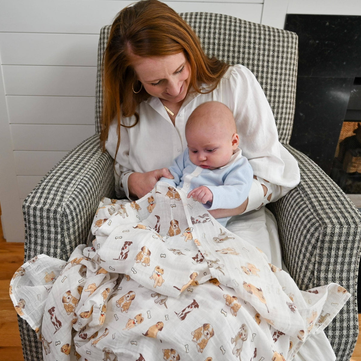 Woof Woof Baby Swaddle Blanket - Gift & Gather